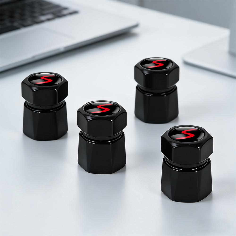 For mini nn124Pcs Metal Car Wheel Tire Valves Caps Dustproof Cover For Mini Cooper S JCW Works F54 F55 F56 F57 F60 R50 R52 R53 R55 R56 R57