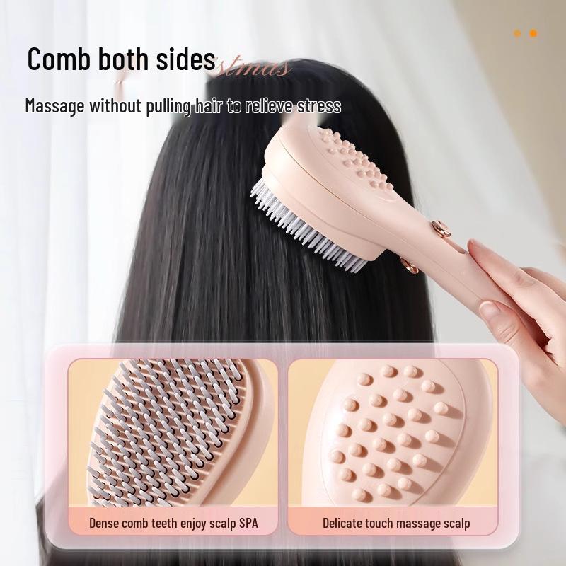 Retractable Anti-static Massage Comb: Gentle on Scalp, Smooths and Cleans Hair, Ideal for Home Hairdressing