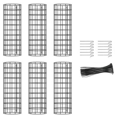 Tree Trunk Protectors 6pcs Plant Guards Protectors with Ziped Ties Metal Stakes Garden Protections Tree Wrap Cage for Damage