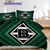 Borussia Vzor Povlečení Sada Prošívaných Dek Quilt Cover Povlak na Polštář Domácí Dekorace Dárek k Narozeninám (1 * povlak na peřinu + 2 * povlak na polštář, bez jádra)