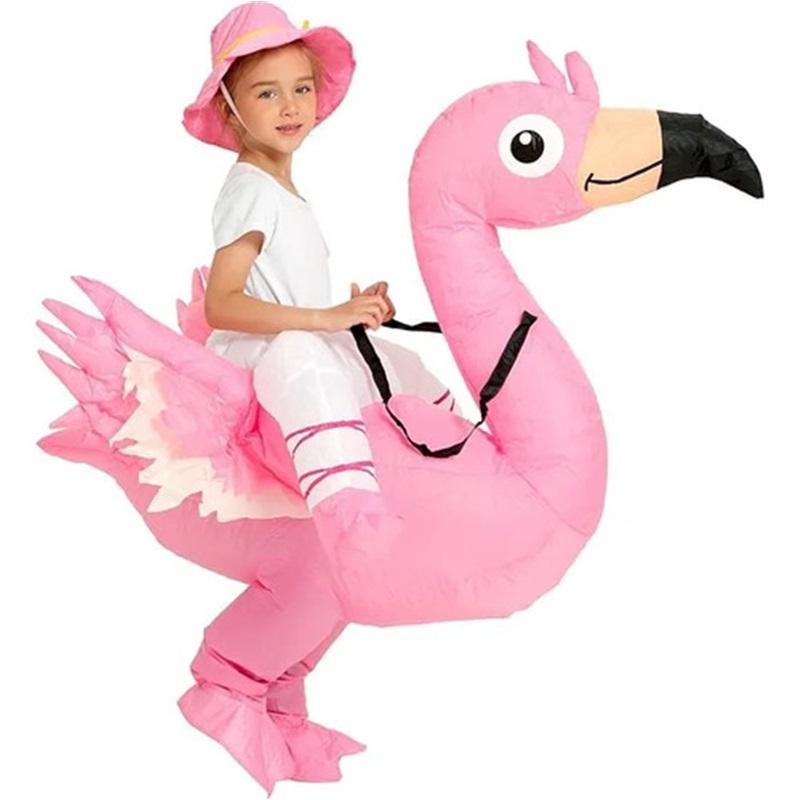 Inflatable Flamingo Costumes, Ride-on Flamingo Blowing Fun