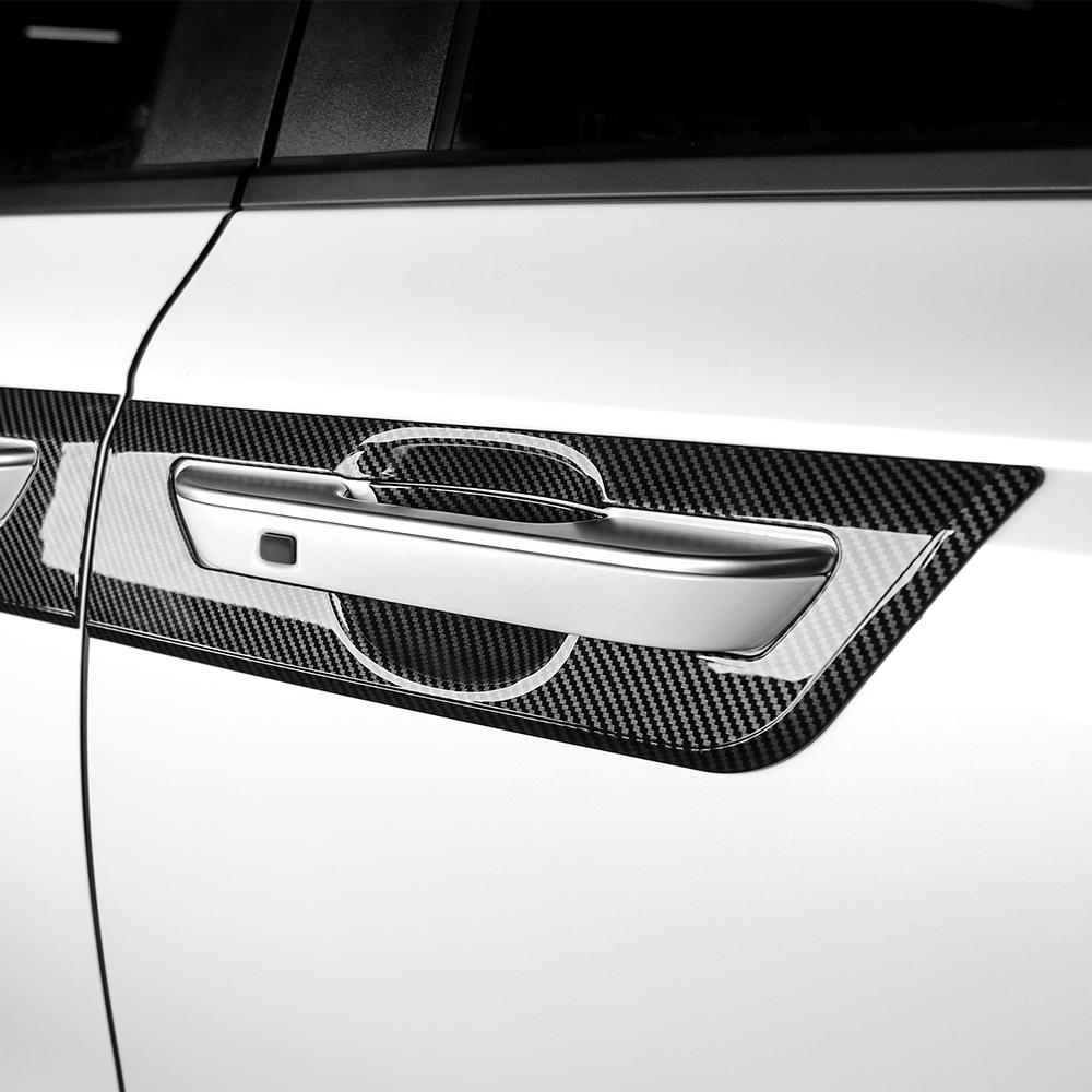 Car Carbon/Black Exterior Outer Door Bowl Trim Strip ABS Material Decoration Accessory For KIA Carnival 2022-2026Left-Hand Drive