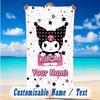Beach Towel Custom Name Text, Quick Dry Large Towel For Beach HomeKuromi