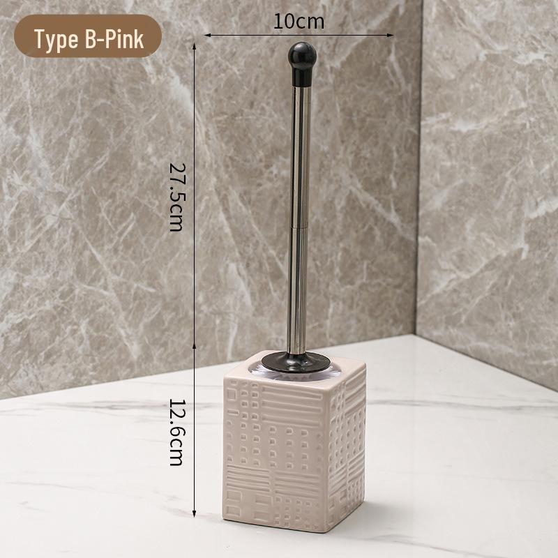 Nordic Ceramic Long Handle Toilet Brush – Elegant Design for Complete Cleaning