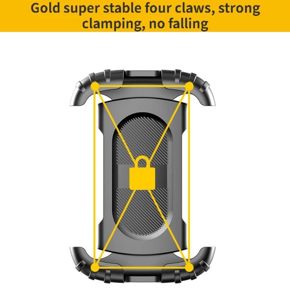 360 Degrees Rotation Bicycle Mobile Phone Stand for 4.7-7.2 inch Phone Rearview Mirror