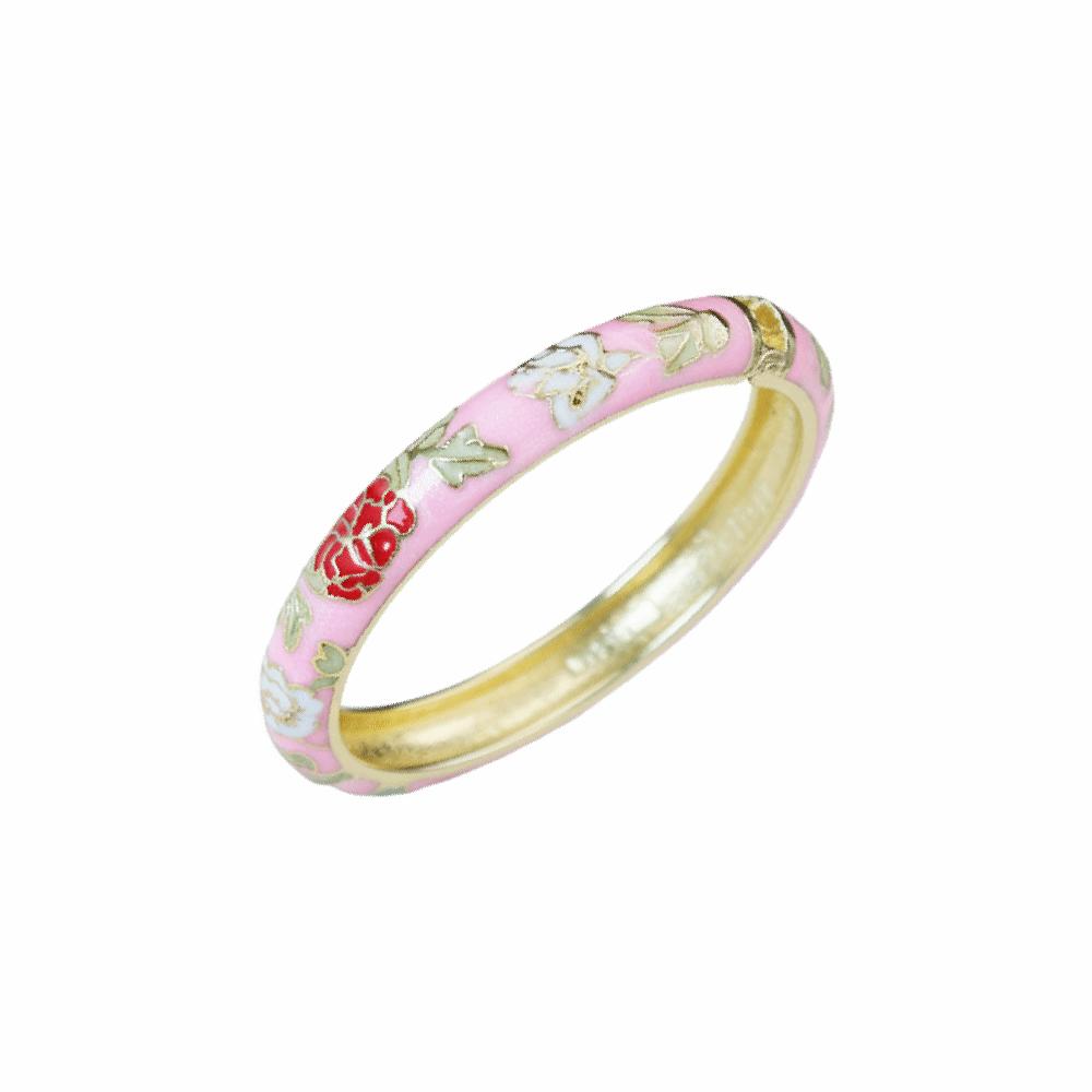 Hanfu Accessories Filigree Enamel Bangle Cheongsam accessories Hollow Out Peony Bracelet  Party