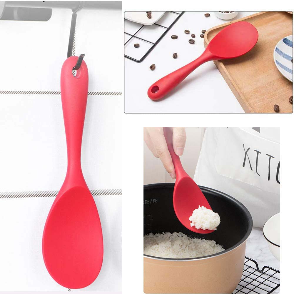 Kitchen Accessories Non-stick Food Grade Silicone Rice Spoon Rice Shovel Cooking Tools Rice Scooper