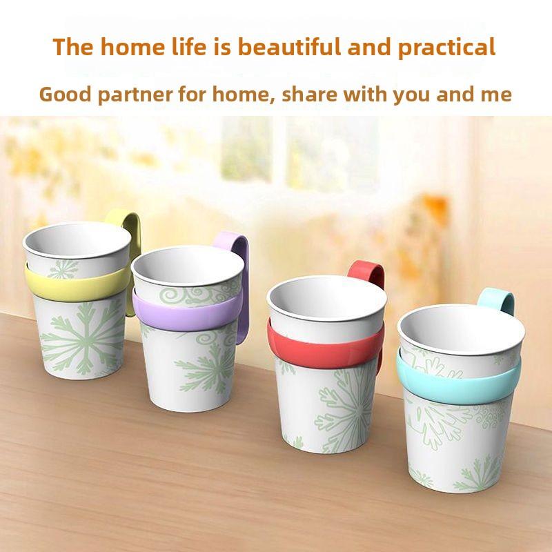 1Pcs Home Thickening Plastic Anti-scalding Gadgets Disposable Cup Accessories Mug Sleeve Cup Holder