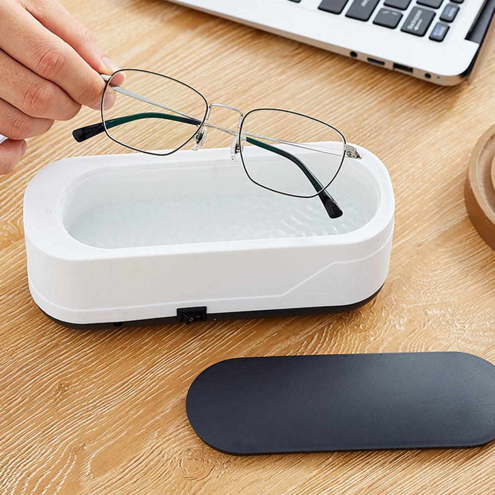 Plastic Glasses Cleaning Machine Ultrasonic Automatic Rings Cleaning Box Portable Electric Simple Operation for Everyday Objects