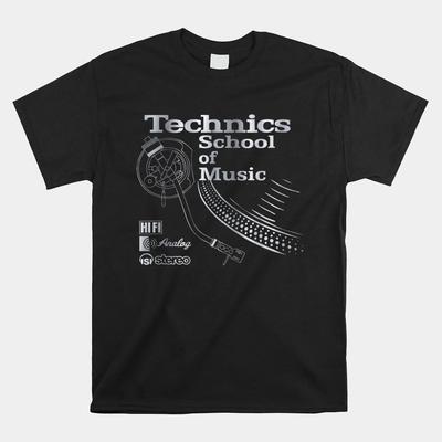 HOT SALE Technics School Of Music 90S Retro Vintage T-shirt Size S-5XL Unisex T-Shirt