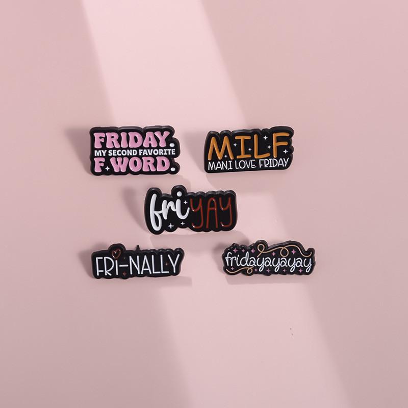 Bold Contemporary And Letter Brooches With Colorful Designs Perfect For Casual And Wear Formal