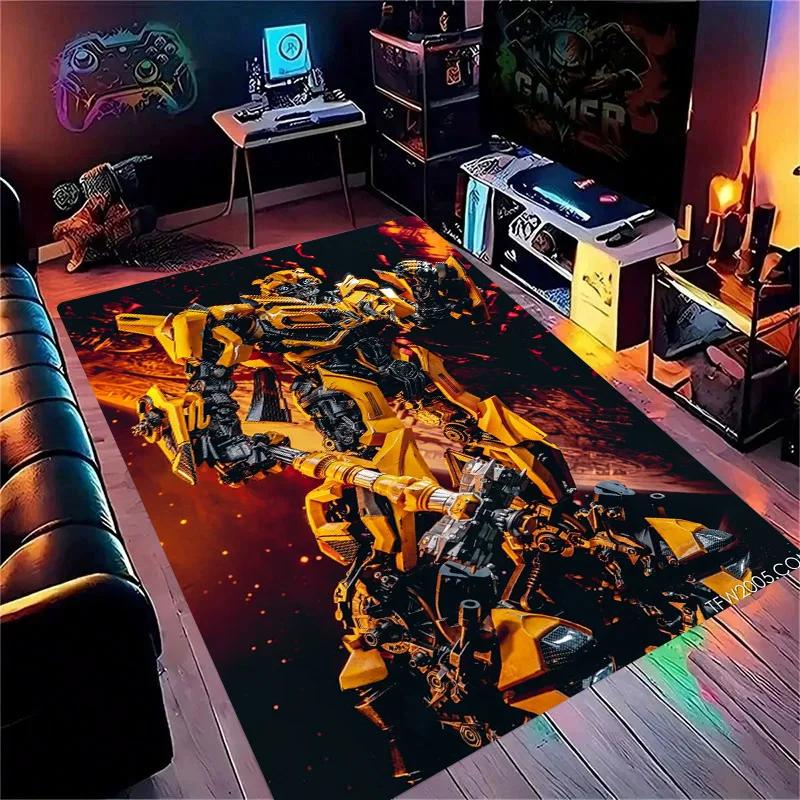 High-quality Cartoon T-Transformers Autobots 3D Bathroom Anti-Slip Mat Rugs for Home Kitchen Floor Decor Carpet