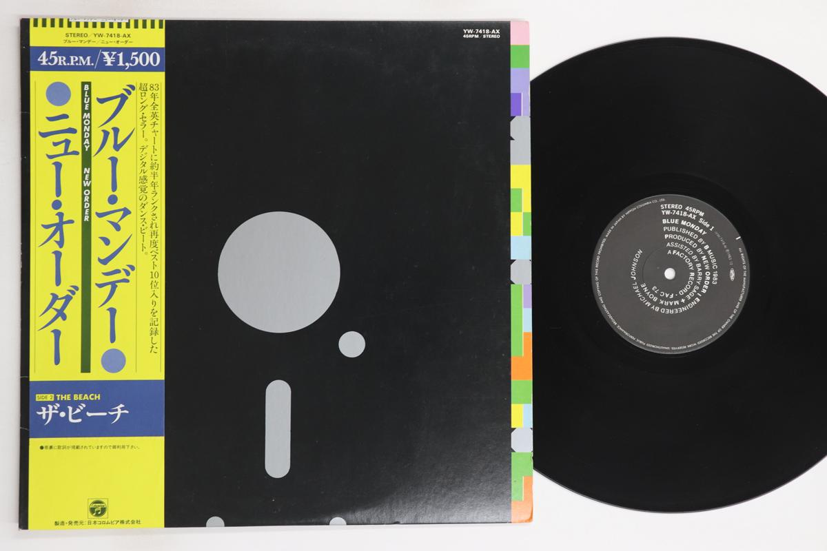 

12inch Record NEW ORDER - Blue Monday / Beach YW7418AX FACTORY 1983 Japan Obi Rock Used