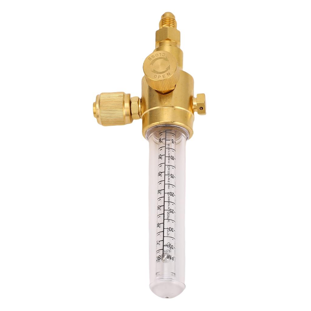 Nitrogen Flow Indicator Pure Copper Double Scale 1 4in Thread Inlet Outlet Connection Nitrogen Flow Indicator