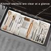 Kitchen Drawer Divider Telescopic Tableware Storage Box Classification Organization Expandable Large Capacity Multi Space-saving Utensil Holder