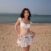 European & American Seaside Vacation Sexy Bikini Three-Piece Swimsuit Set - Pure Desire Style, High-End Hot Spring Swimwear