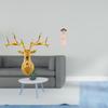 Boho Resin Deer Head Wall Sculpture Collectible And Traditional Chinese Girl Statue Figurine for