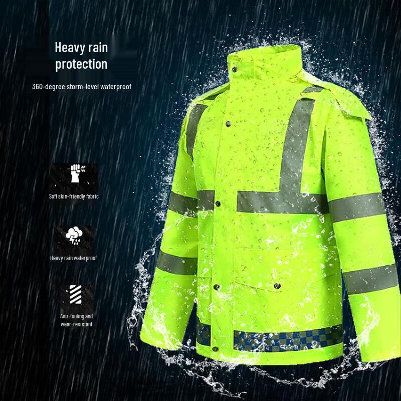 Zhanshi Reflective Rain Suit with Detachable Cotton Lining
