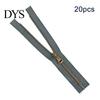 Y-Teeth Zipper 20Pcs Retro Bronze Closed-End Set, Heavy Duty Metal DIY Crafting Replacement, Non Separating for Sewing Handbags Pockets