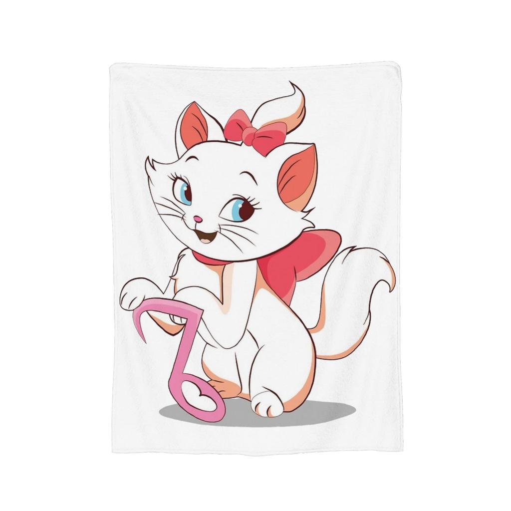 Aristocats Marie Cat Blankets Cartoon Flannel Funny Warm Throw Blankets for Bedspread  Winter,