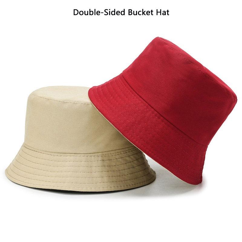 Unisex Oversize Cotton Bucket Hat For Big Head, Double Sided Design For Sun Protection And Breathability, Available In Multiple Colors