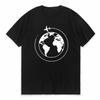 World Map  Airplane Travel Print T Shirt Unisex Unisex Short Sleeve Casual Top Tee Comfort Soft Fabric For Everyday Wear Tees