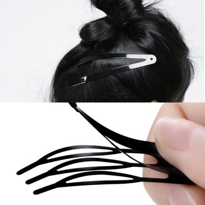 5 sztuk/partia czarny metalowy updo spinki do włosów organizer do włosów spinka do włosów kliknięcia zatrzaskowe spinki do włosów nakrycia głowy dla kobiet modne narzędzia do stylizacji