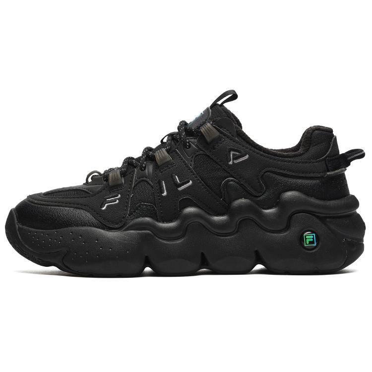 FILA Panini We Velour Retro Basketball Shoes  Black  Women s F12W242127FBK 36.5