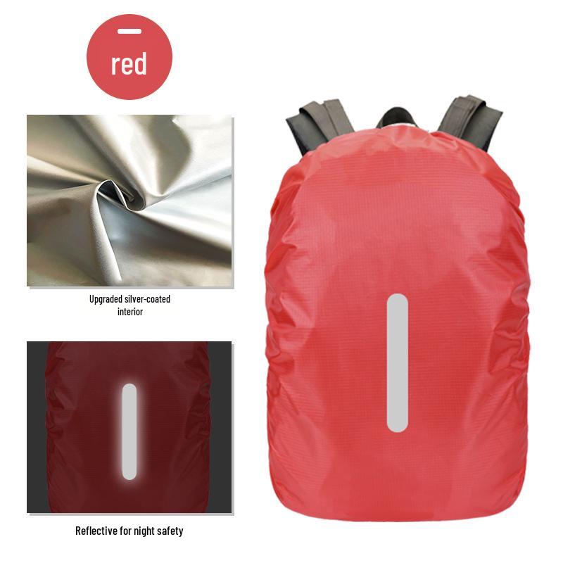 Reflektierende Wasserdichte Rucksack-Regenhülle - Schutz für Outdoor-Bergsteigen & Schultaschen.