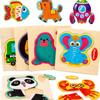 Wooden 3D Jigsaw Puzzle For Kids Educational Toys Cartoon Animal Vehicle Traffic Early Learning Intelligence Toy