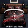 AC Milan Design Bed Bedding Set 1 Duvet Cover + 2 Pillowcases Soft Breathable Household Bed Linens