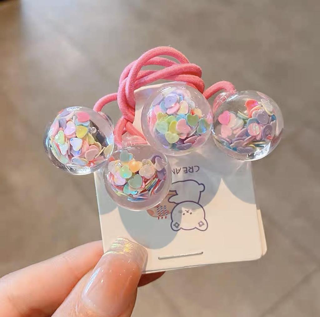 Kinder Pailletten Floral Elastische Haarbänder Gummiband Haargummi Prinzessin Kawaii Haarseil Kopfbedeckung Mädchen Kinder Haarschmuck