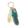 Mystical Feather Keychain With Hexagon Charm And Tassels Unique Dreamcatcher Inspires Decoration Handmade Keyring
