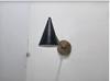 Handcrafted Raw Brass and Black Wall Sconce Flush Mount Lamp