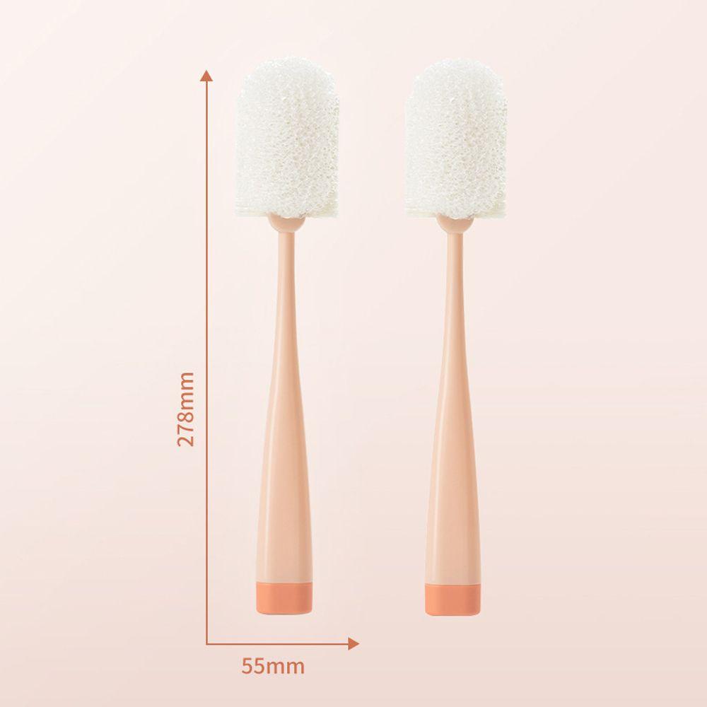 Ends Cleaning Milk Bottle Brush Sponge Long Handle Baby Bottle Brush Kitchen Tools Water Cup Brush