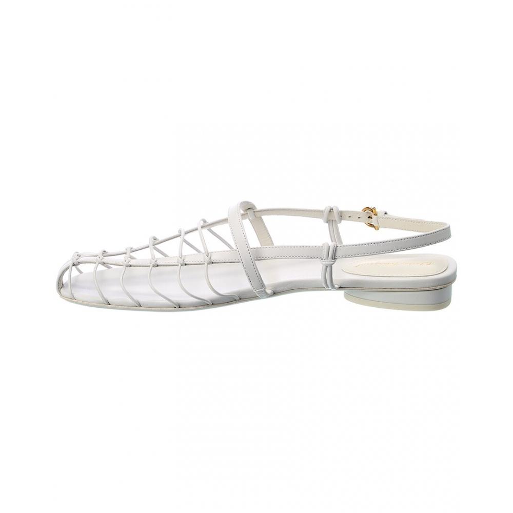 Ferragamo Salvatore Ferragamo Shay Leather Sandal White