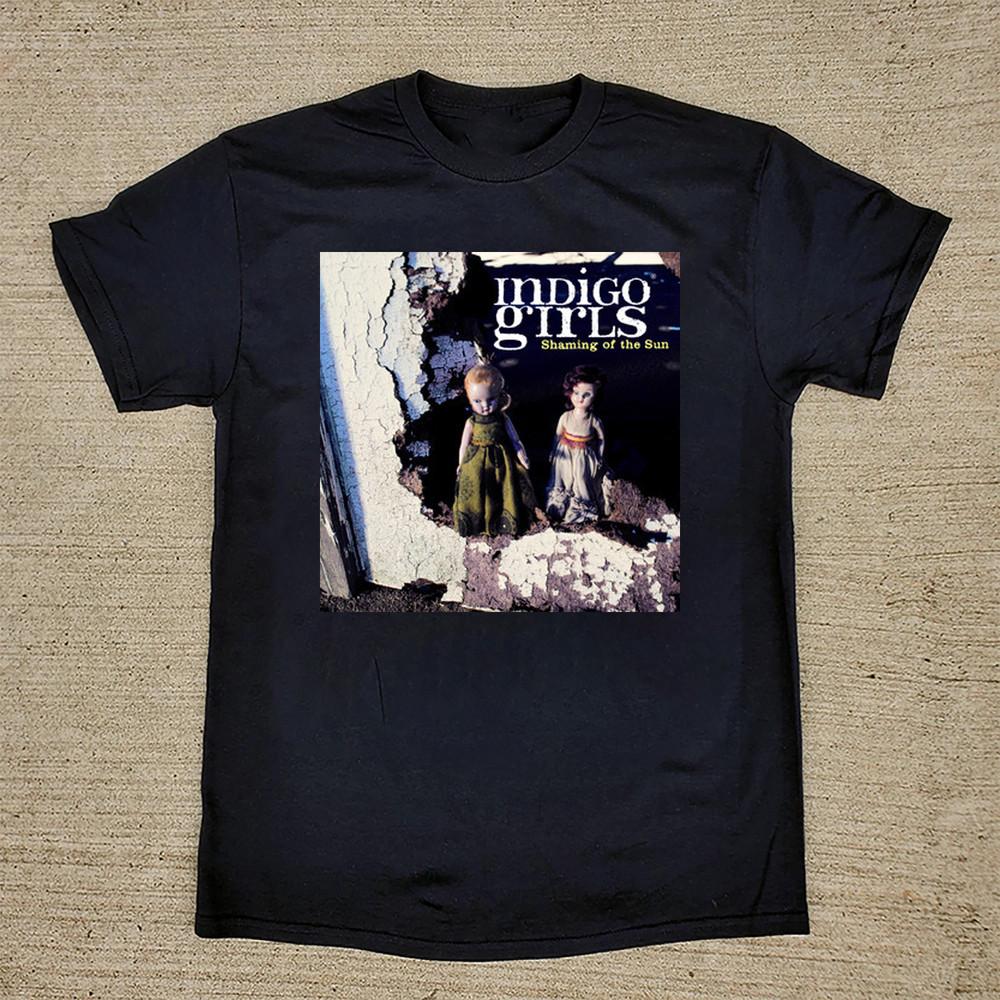 Indigo Girls Black Cotton All size S5XL Unisex T Shirt HOT IA582 Unisex T-Shirt M