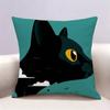 FFlow  Movie Black Cat  Doublesided print Pillow Case for Sofa Living Room Home office Decor Protective Cover