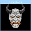 2024 New Japanese Resin Hannya Mask Red Devil Horns For Halloween Party Costume Accessories