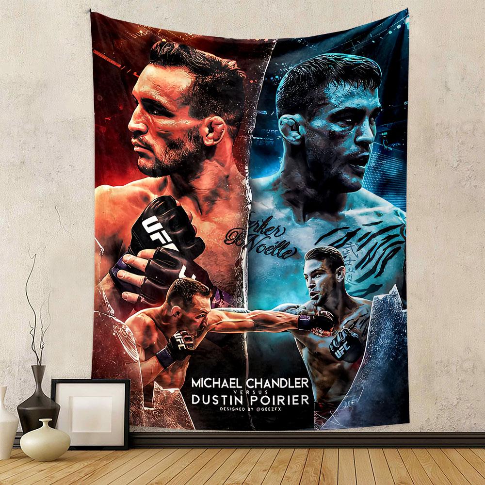 UFC Fight Night Tapestry Wall Hanging, Chandler Poirier Poster, Wall Decor for Bedroom Living Room Dorm