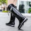 Plus Tall Rain Shoes Women's Fashion Rain Boots Outdoor Extra Tall Waterproof Shoes Rubber Shoes Velvet Long Waterproof Boots
