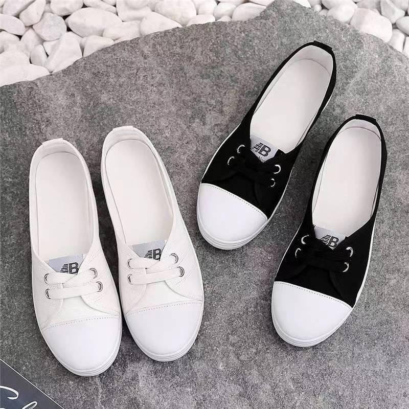 Pantofi din pânză pantofi pânză albi pentru femei gură joasă pantofi de stradă pentru studenți pantofi casual pentru gravide pentru mamă
