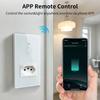 Tuya WiFi Smart Light Switch with Socket Brazil Standard Wall Touch Switches 10A Smart Plug Outlet Work With Alexa Google Home
