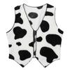 Unisex Kids Boys Girls Fancy Dress-up Flannel Sleeveless Printed Cosplay Theme Party Vest Waistcoat