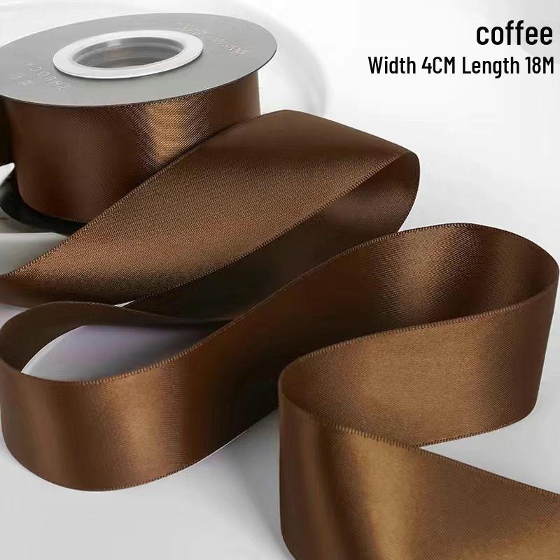 

4 см Двусторонняя полиэстеровая лента для свадьбы, подарочной упаковки, букетов, тортов и бантов