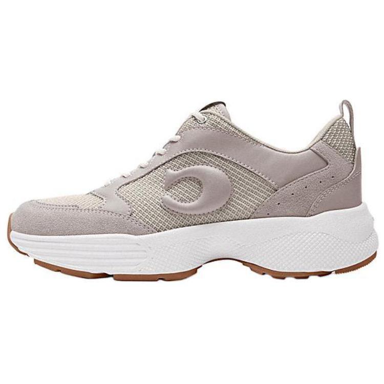 

Coach Strider Ткань Синтетическая кожа Круглый носок Шнуровка Низкий верх Повседневная обувь Женские кроссовки Серый CP837-C2J 38.5