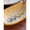 European and American Style Retro Metal Sunflower Earrings for Women 2026 New Niche Minimalist Style Hoop Earrings Exaggerated Ear Accessories