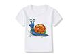 Top Cute Cartoon Snail Print T Shirt Funny for Boys Girls Lovely Childrens Clothes Summer Polyester Fabric Kids Clothes
