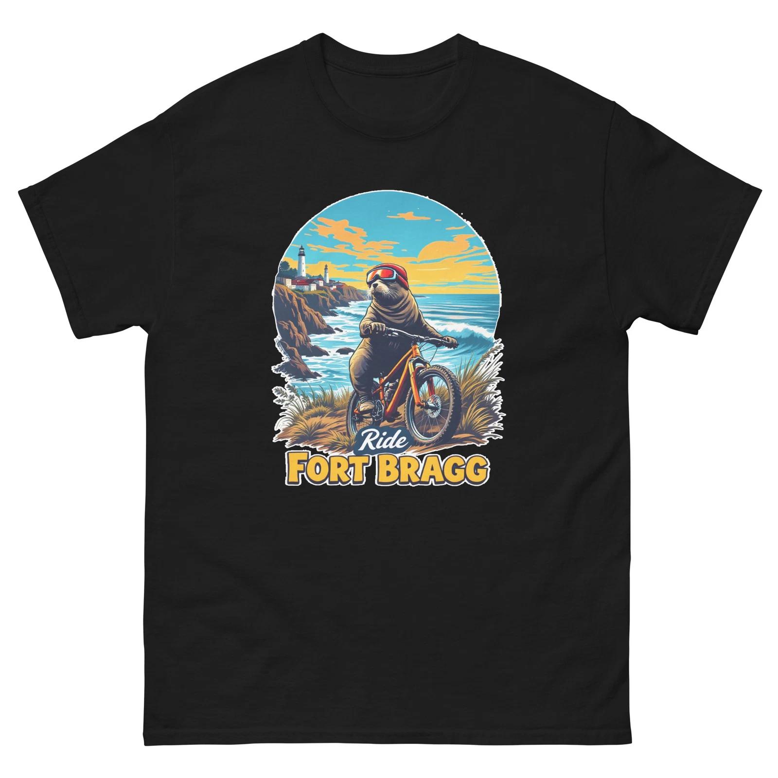 

Ride Fort Bragg Sea Lion Fun USA Bike Cycling Animal T-Shirt 3XL