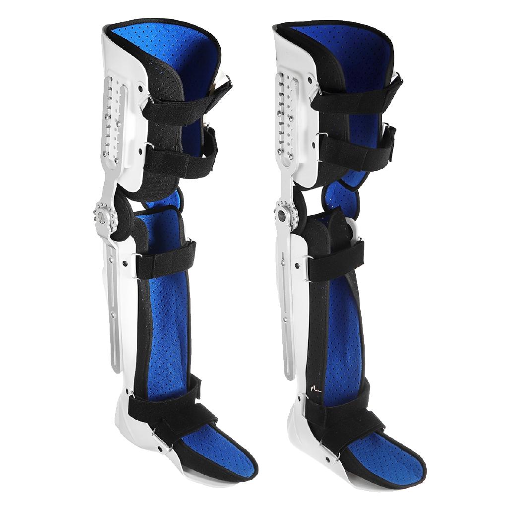 Calf Ankle Foot Fixed Bracket Orthosis Ankle Leg Knee Stabilizer Hinged Orthosis Support Brace Adjustable Fracture Protector PE Plastic